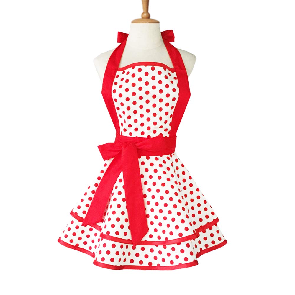 Retro Aprons for Women Cute Funny Vintage Black Striped Apron Sexy French Maid Frilly Apron Baking Ladies Apron Chef Pockets