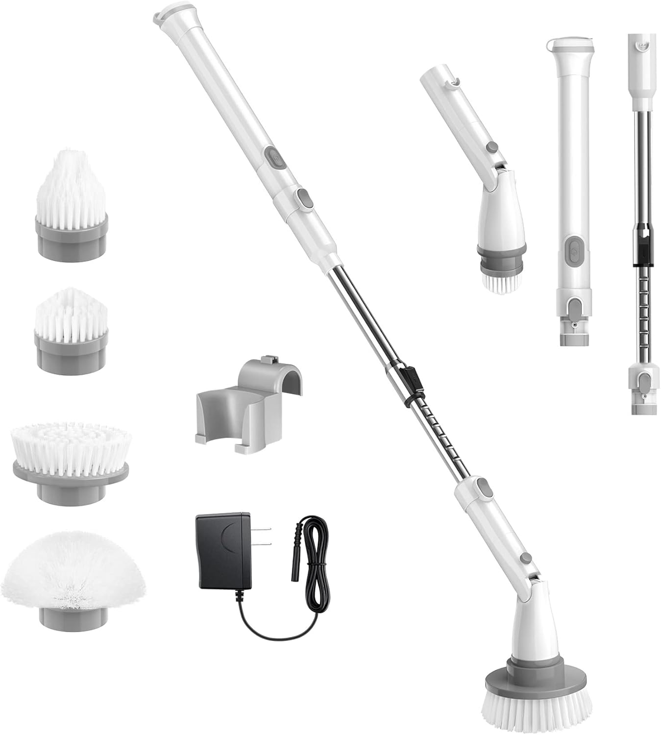 Electric Spin Scrubber, Shower Scrubber, 4 Replaceable