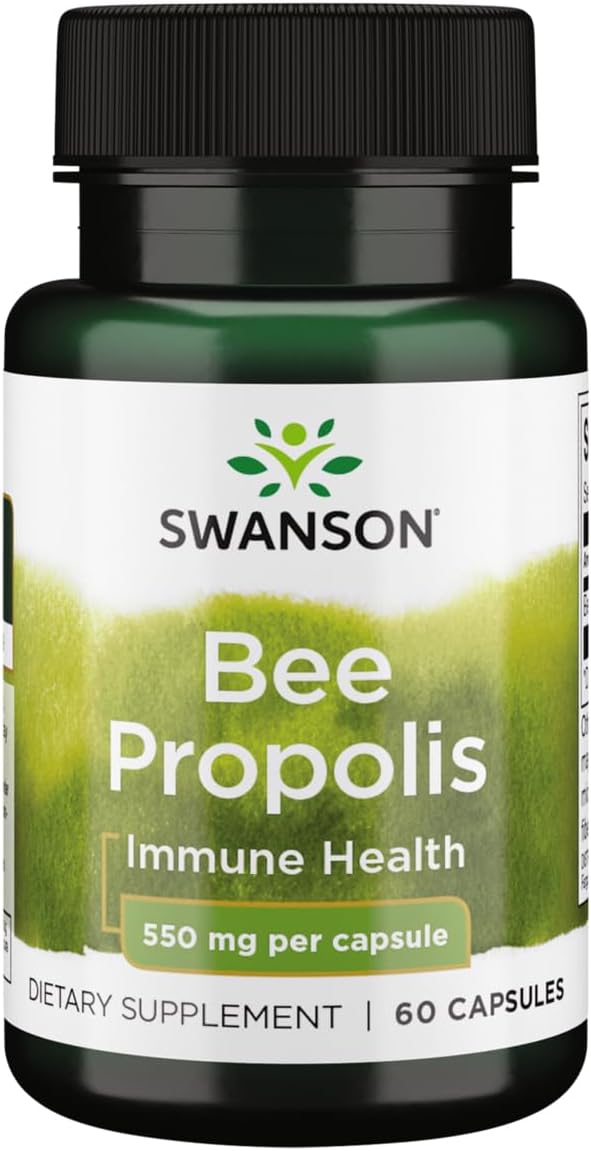 Swanson Bee Propolis 550 Milligrams 60 Capsules