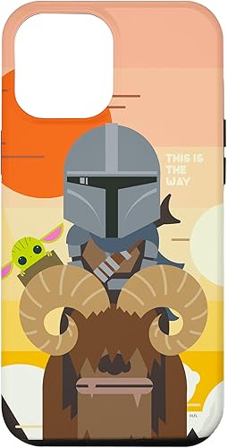 Funda para iPhone 15 Pro Max Star Wars The Mandalorian Mando y el niño Bantha Ride