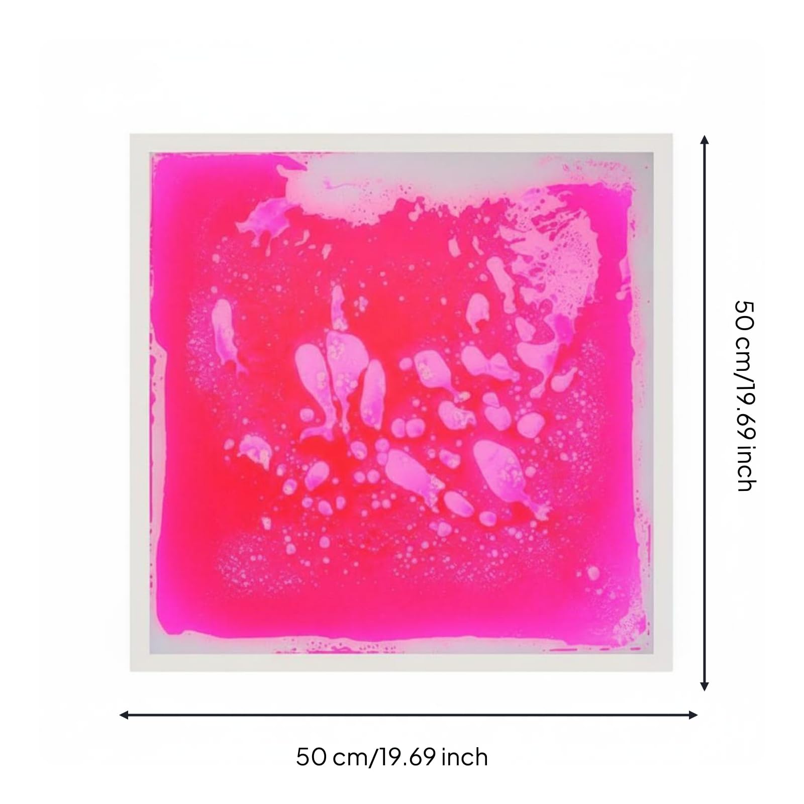 Tappetino Sensoriale Bambini Tappeto Interattivo Pavimento Liquido Gioco Educativo Struttura PVC Antiscivolo Movimento Sensoriale Adatto per Camerette Gioco Domestico, Rosa, 50 50cm