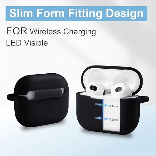 Miniatura 4 de Funda compatible con Airpod de 3 generación para mujer con llavero de pulsera, bonita funda protectora compatible con auriculares Apple Air Pod 3,