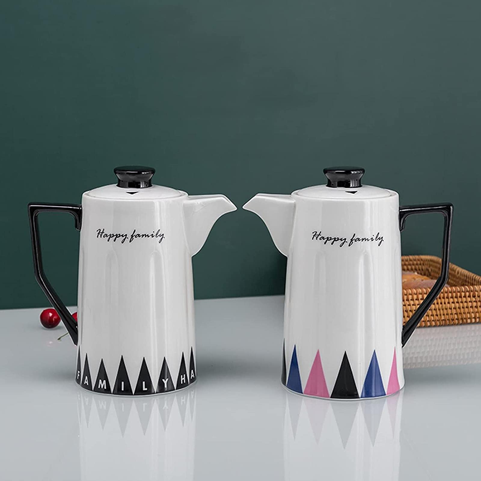 Prosty Dzbanek Na Wodę, Lekki, Luksusowy, Z Uchwytem I Pokrywką, Ceramiczny Dzbanek O Dużej Pojemności, Idealny Do Mrożonej Herbaty, Sangrii, Lemoniady I Innych Napojów, Wielokolorowy