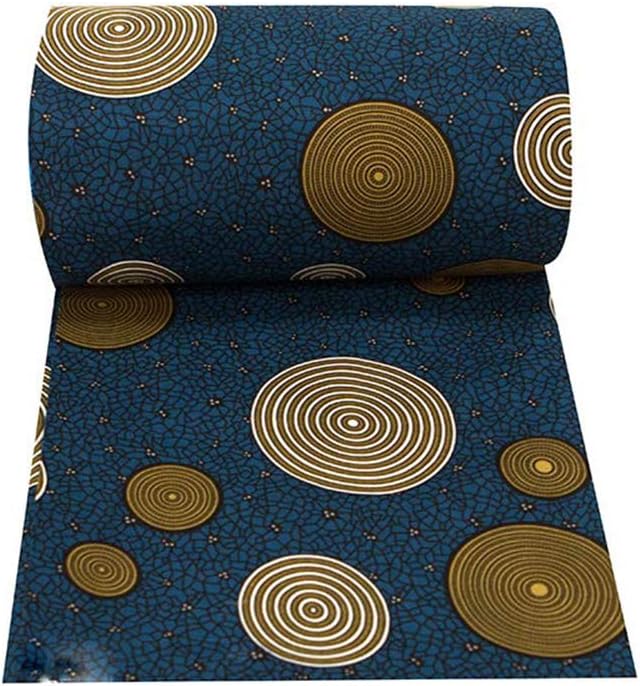 African Fabric 100% Polyester Ankara Print Fabric 6 Yards for Party Dress FP6227