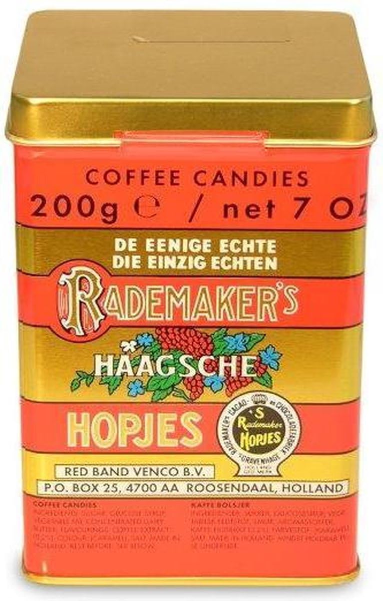 Rademaker Haagsche Koffie Hopjes in Blikje (Dutch Coffee Candy in Tin) (200gram/ 7oz Can)