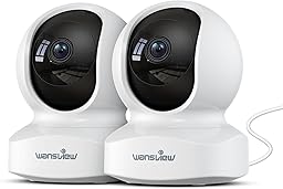 wansview Camara Vigilancia WiFi Interior - 2K Camaras Vigilancia Domicilio WiFi 360° para Perros, Seguimiento del Movimiento, Detección de Humano, Grabación Continua, Audio Bidireccional