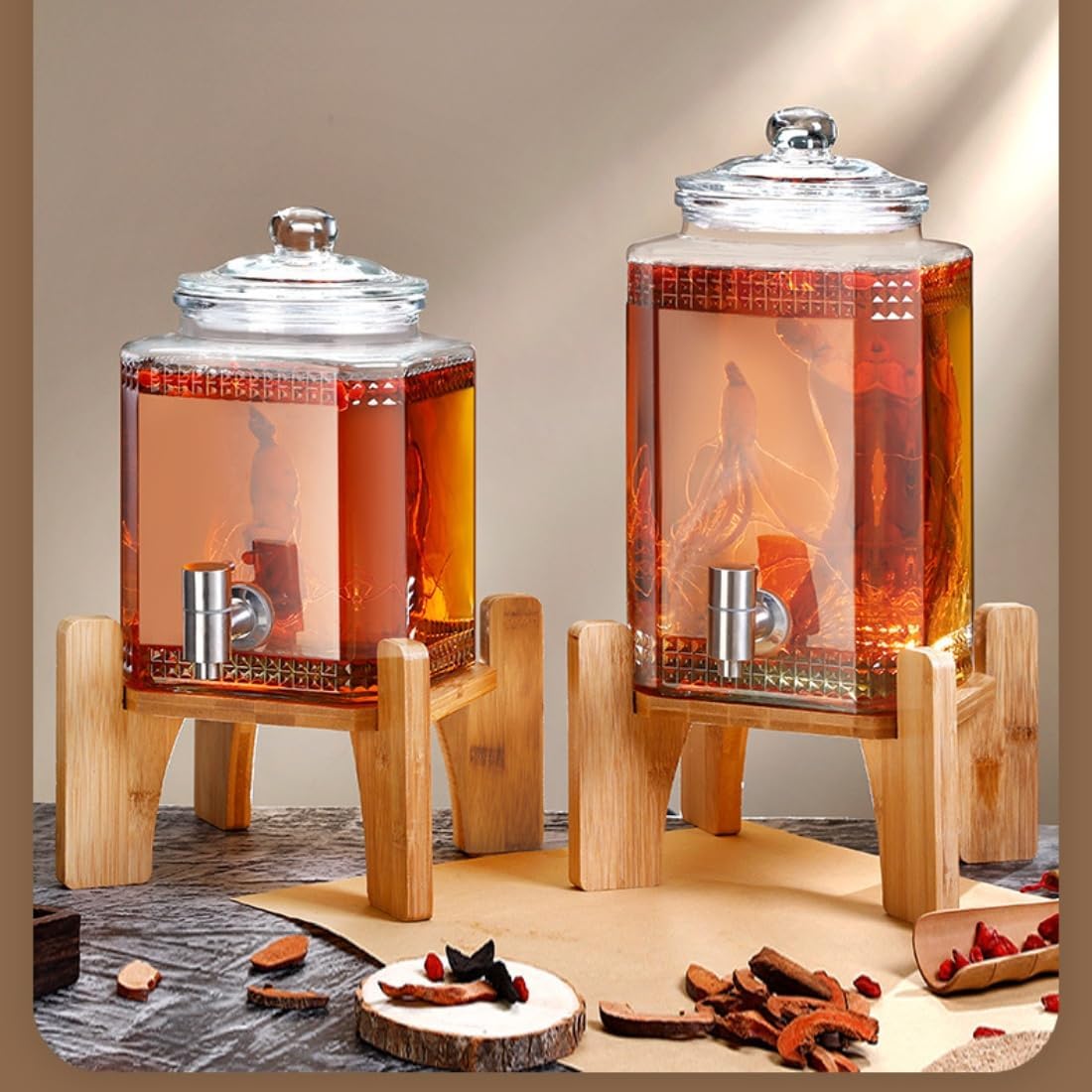 ガラスワインボトル、ワイン缶・瓶、冷水ボトル、飲料ボトル、大容量飲料カップ、蛇口付きガラス魔法びん、梅酒ジュースビールフルーツボトル