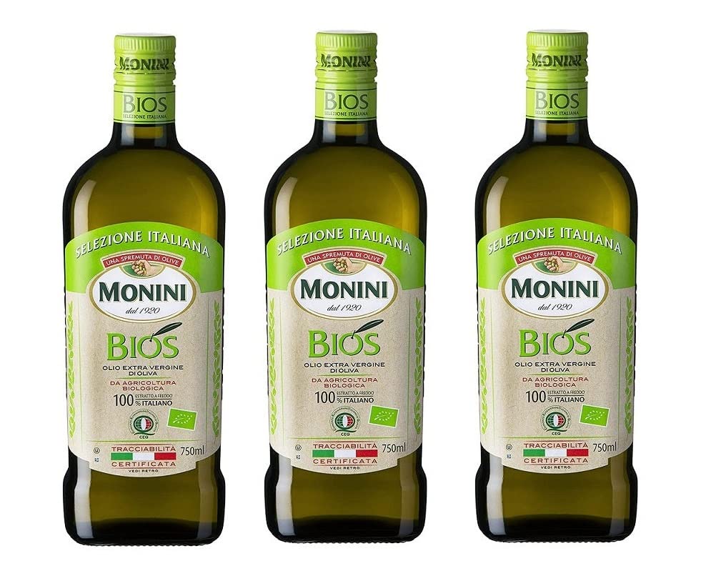 3x Monini Bios Olio Extravergine di Oliva BIO Natives Olivenöl Extra 750ml