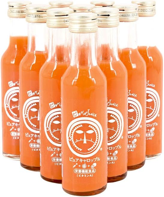 Amazon ピカベジジュース ピュアキャロップル 180ml 10本入 コールドプレス製法 栄養機能食品 人参ジュース にんじんジュース 無添加 無添加ジュース ピカイチ野菜くん 食品 飲料 お酒 通販