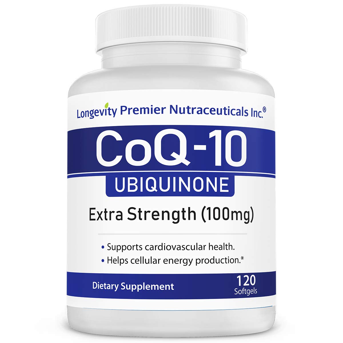 Longevity Premier CoQ10: Extra Strength & Better Absorption for Healthy Heart, 100 mg, 30 Veggie Capsules