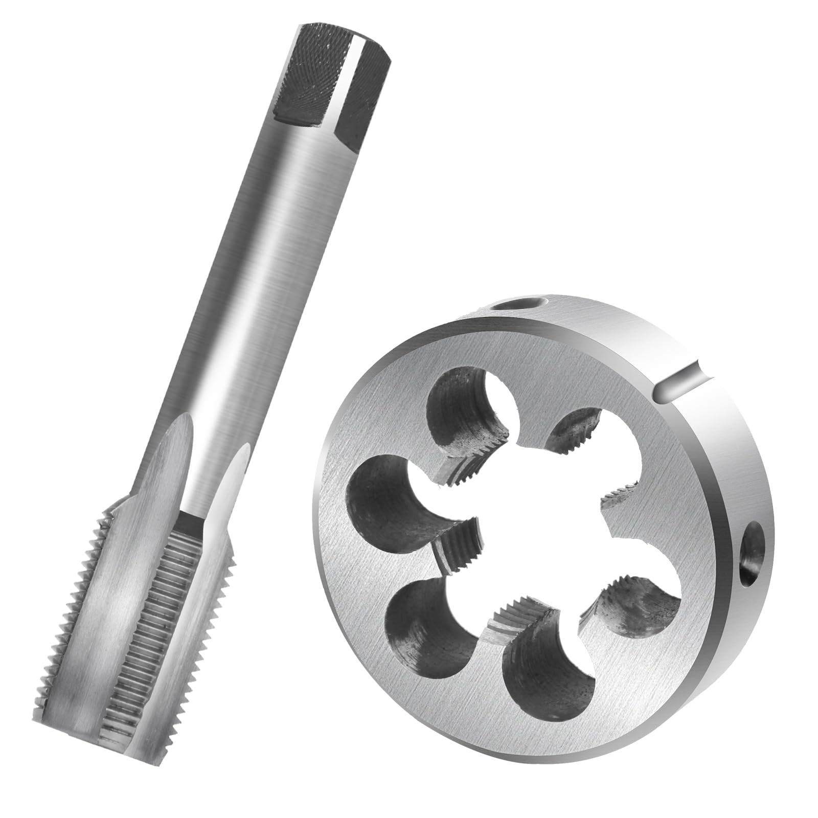 LgowithU Schroefdraadsnij- en draadsnijijzer M20 x 1,5 mm, HSS Metric schroefdraadboor, buitendraadsnijset, M20 rechtse schroefdraad, fijne draad snijder en snijijzer