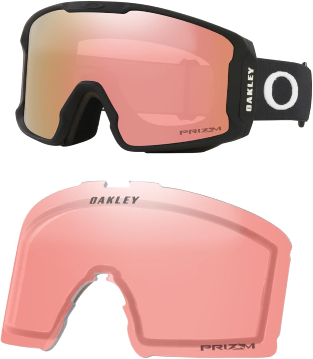 Line Miner Medium Ski Goggles REPLACEMENT LENSES OO7093 For Men For Women +Designer iWear Care Kit