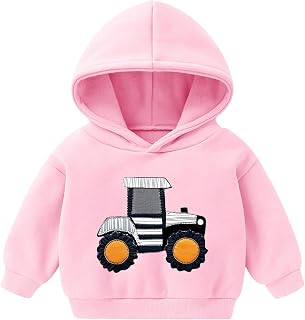 [veolaimy] パーカー キッズ 秋 スウエット 裏起毛 防寒 暖かい 子供服 トレーナー フード付き 車柄 可愛い カジュアル [並行輸入品] | フーディー 女の子 男の子 柔らかい あったか トップス 長袖 上着 無地 シンプル ファッション 春秋冬 通園 通学 スポーツ