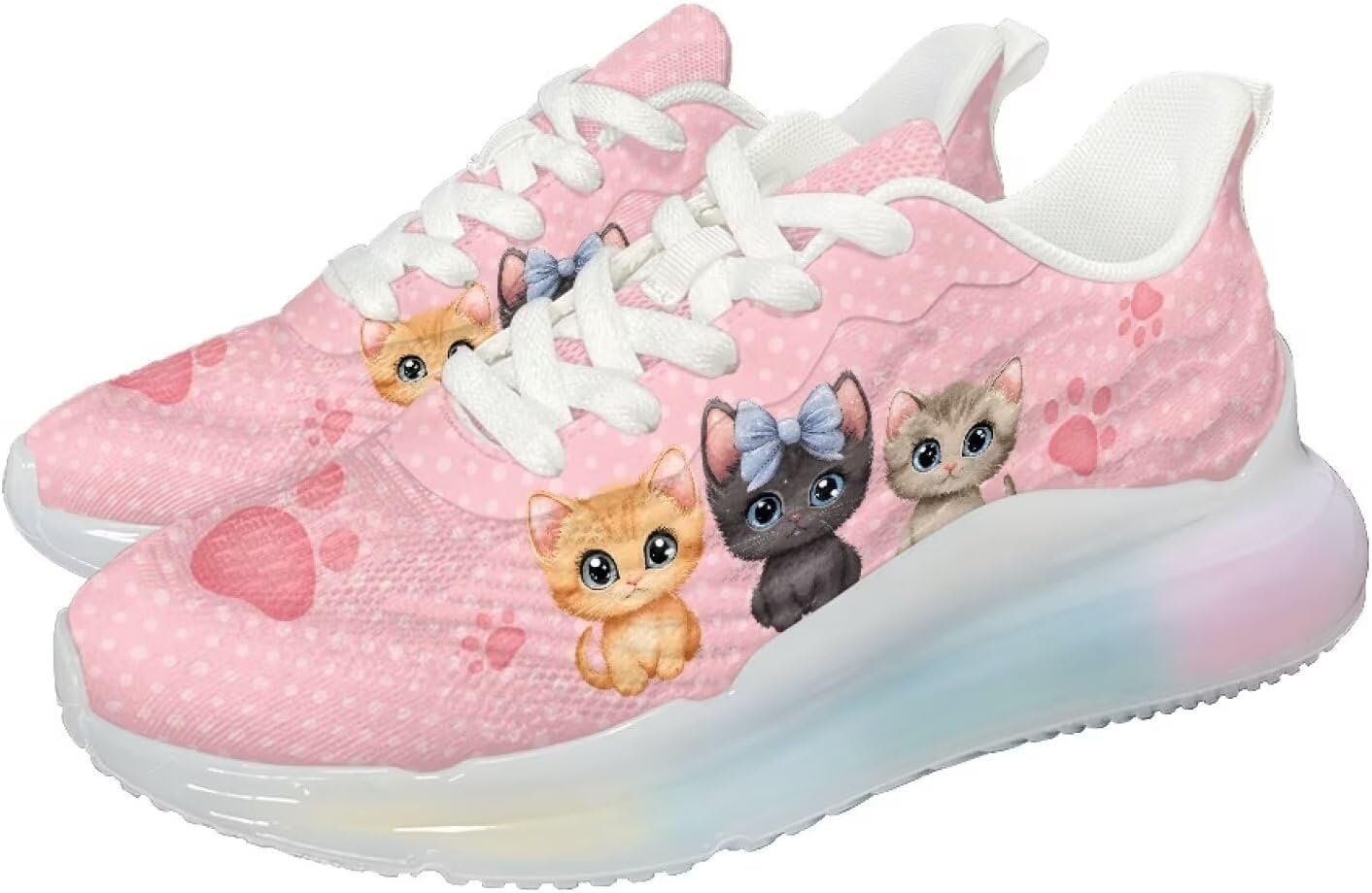 Women's Air Cushion Running Shoes Non Slip Breathable Mesh Sports Sneakers Comfort Arch Support Walking Shoes US 6-11