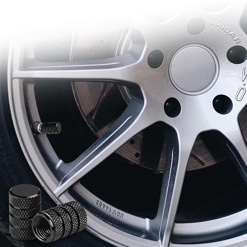 Set 4 Tappi Coprivalvola Per Pneumatici BMW Con Logo M, Alluminio Cromato, + Torcia Portachiavi - 4