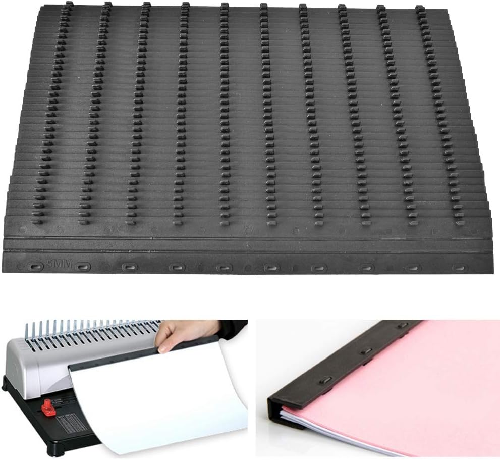 TOPINCN 100Pcs Binding Bars Slide Grip Binding Bars Report Cover A4 Spine Bars with 40 Sheet Capacity A4 Size for School Office Resume Files Supplies : Office Products