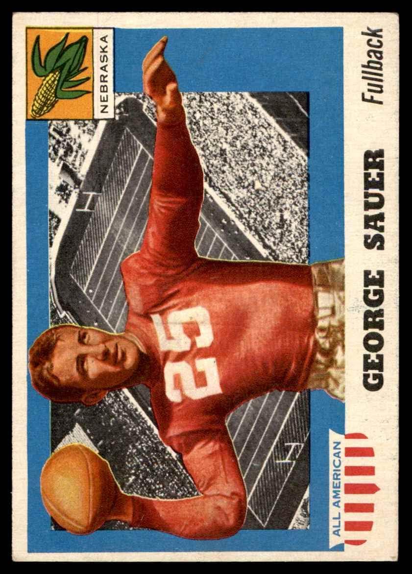 1955 Topps 31 Sauer Green Bay Packers (Football Card) EX Packers Nebraska