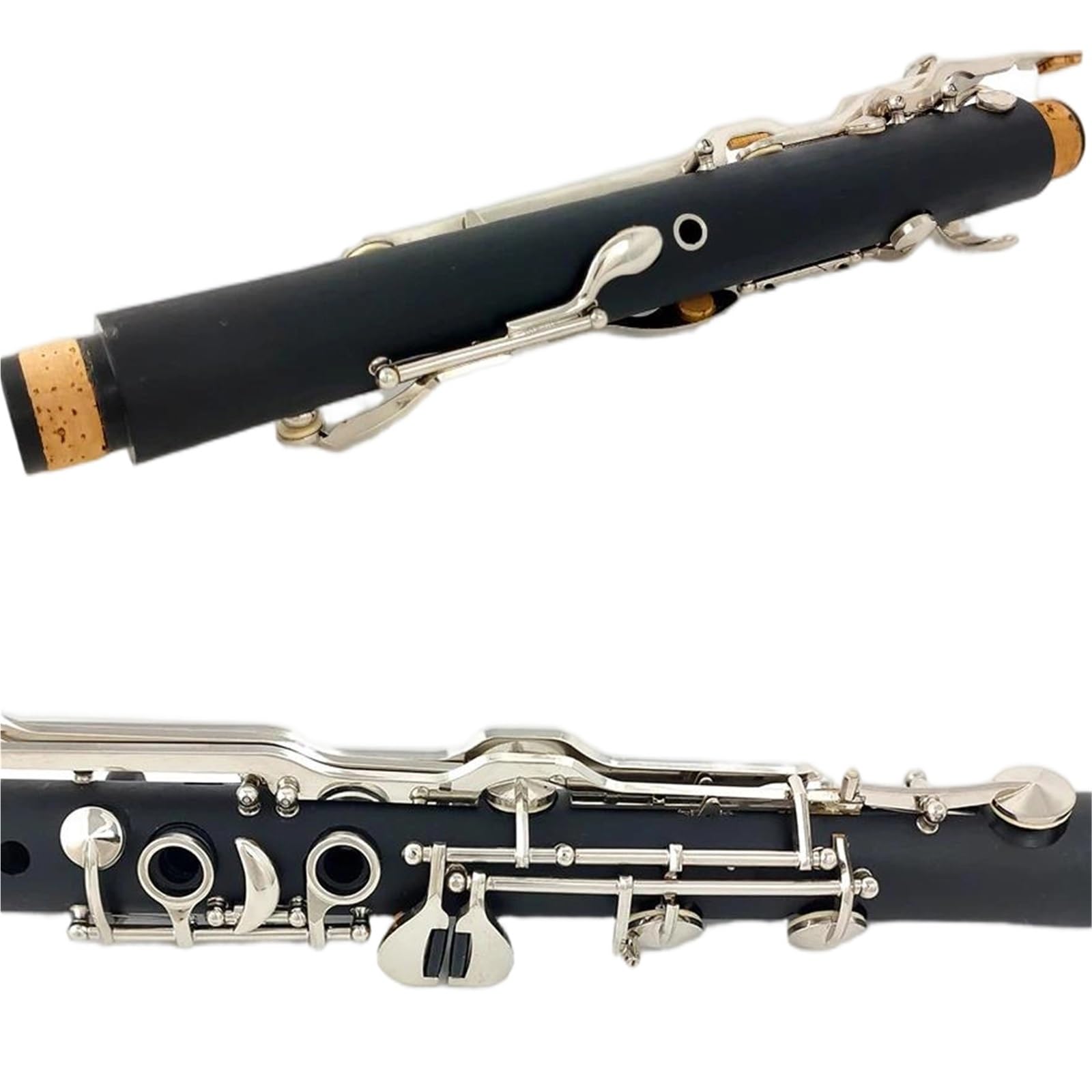 Clarinete Con Llave 18/20 Tono G Resina ABS Material Del Cuerpo Niquelado(18keys)