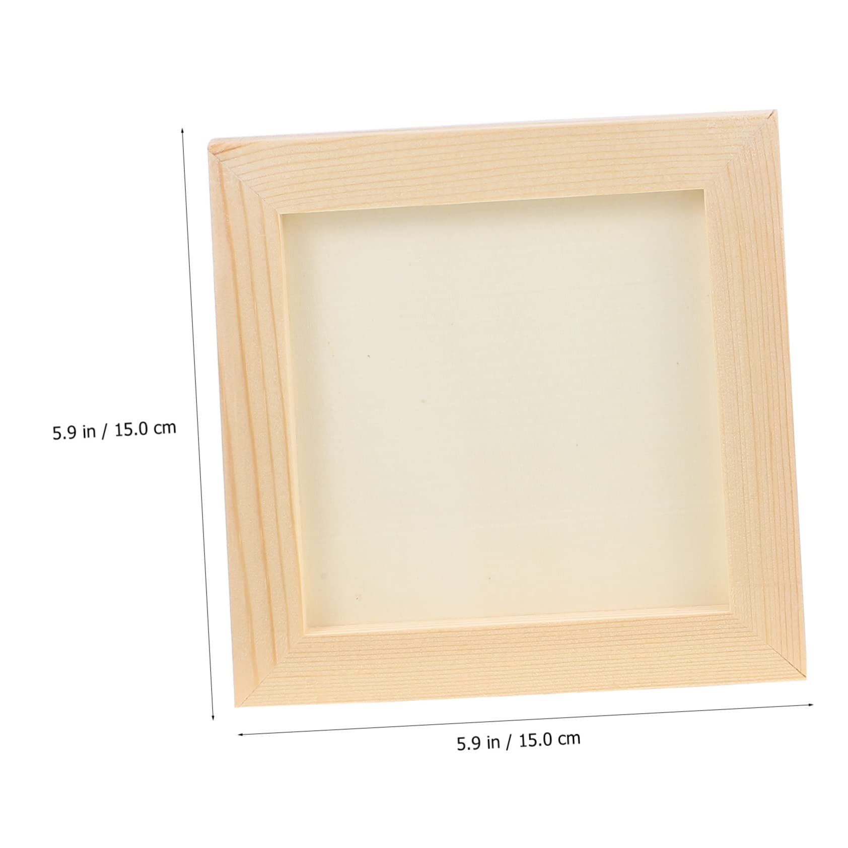 Mipcase Craft Wooden Frames 8 Pack Square Picture Frames Smooth Edges for Clay Painting Art
