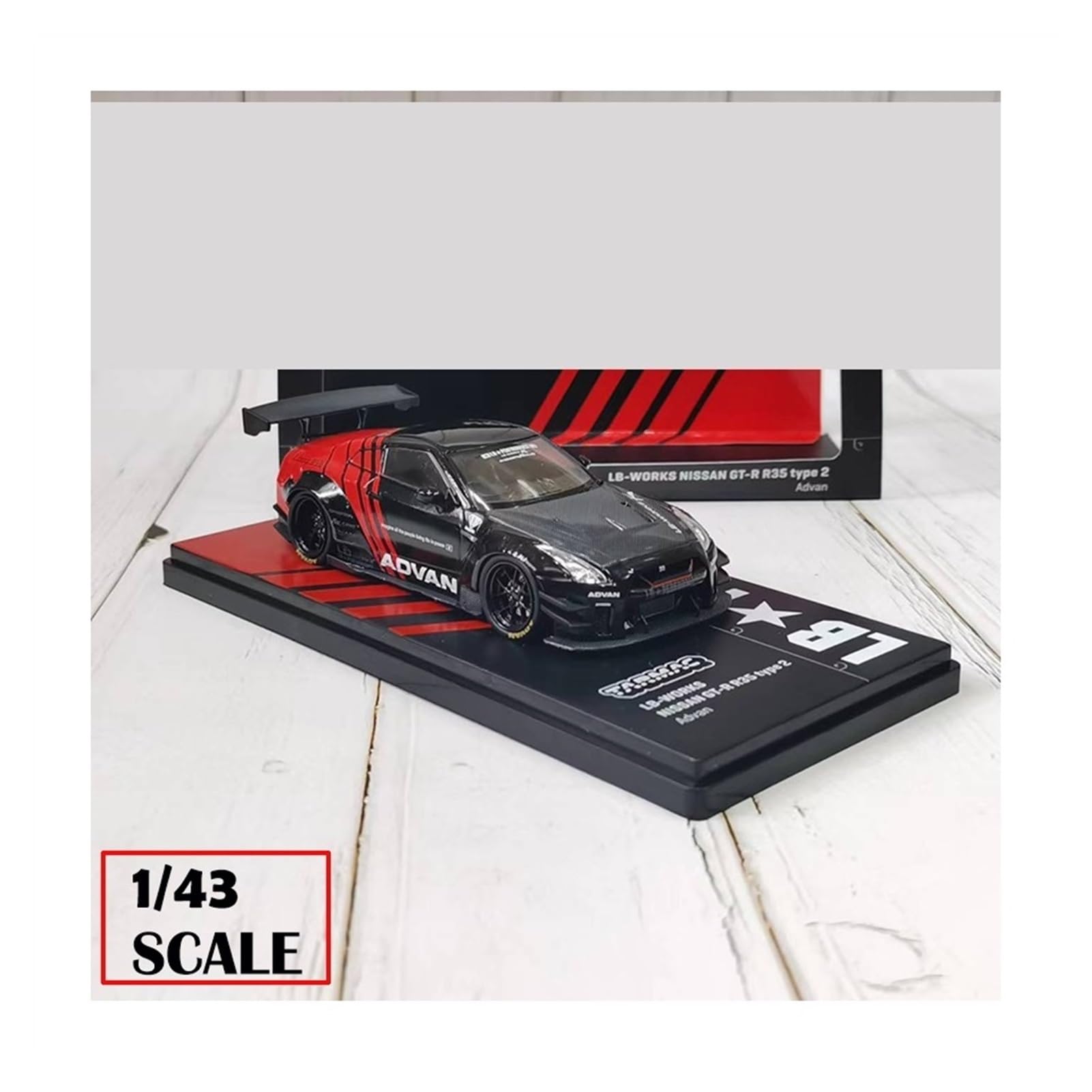 1:43 Model Car Die For:Nissan GT-R R35 LB-WORKS Advan Coating