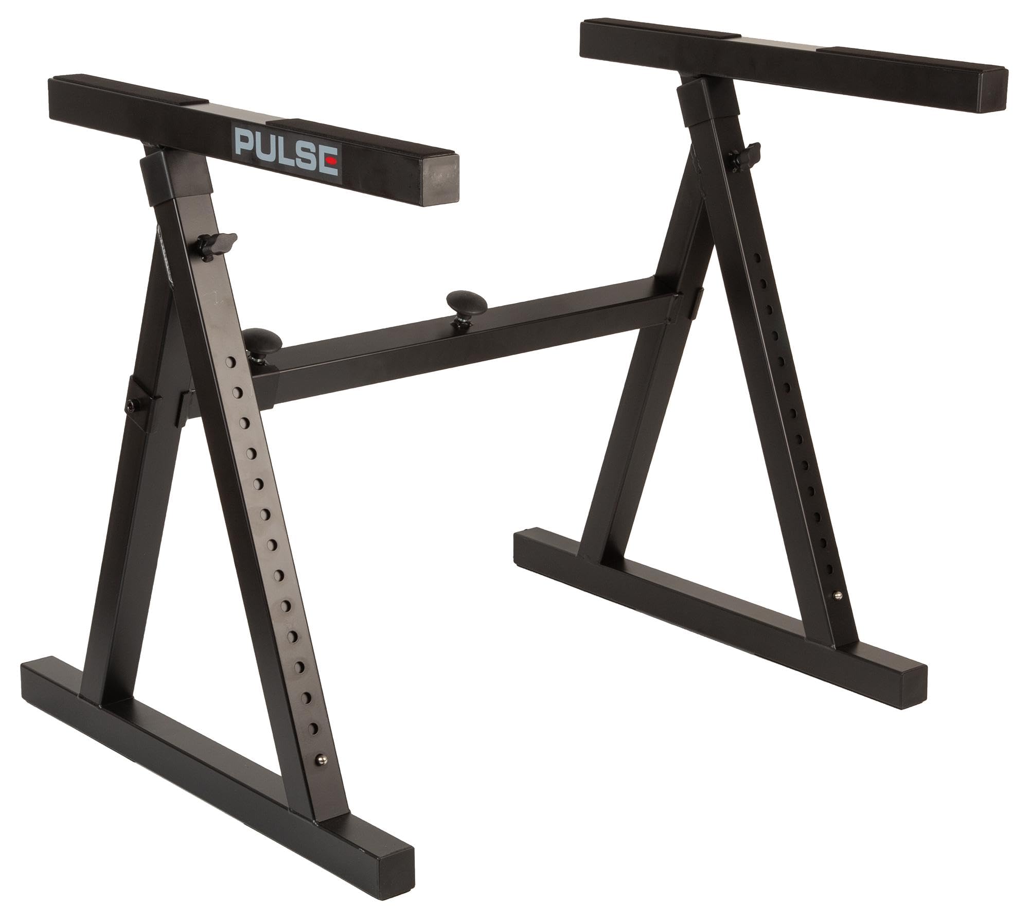 PULSE Heavy Duty Z Stand - Supporto regolabile per tastiera e attrezzatura DJ - Adatto a tastiere a 88 tasti, CDJ, giradischi e mixer - Carico massimo 80 kg