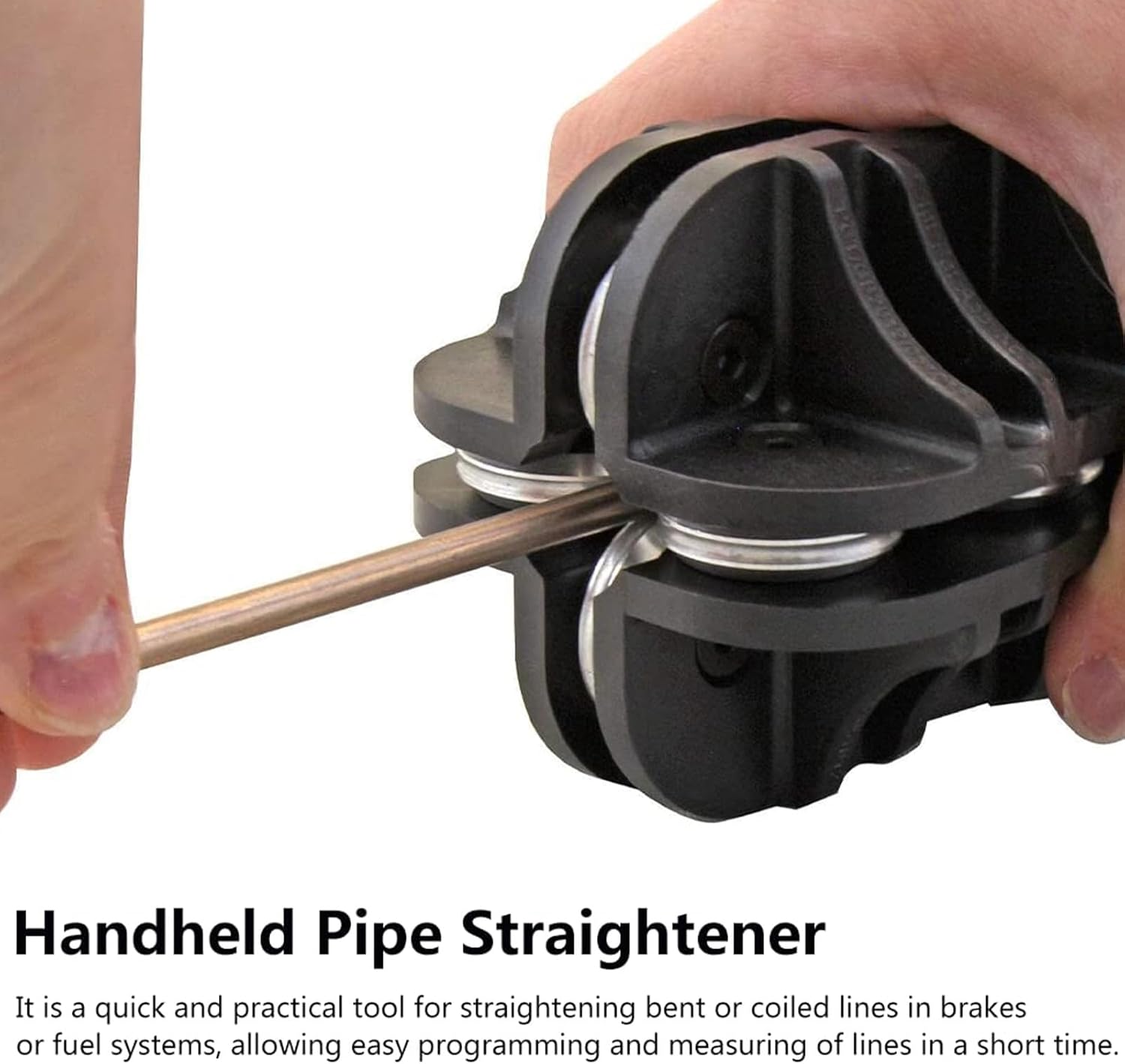 1/8in Handheld Tubing Straightener Wire Straightener Brake Line Straightening Tool for Copper, Stainless Steel, Steel, Aluminum Tubing