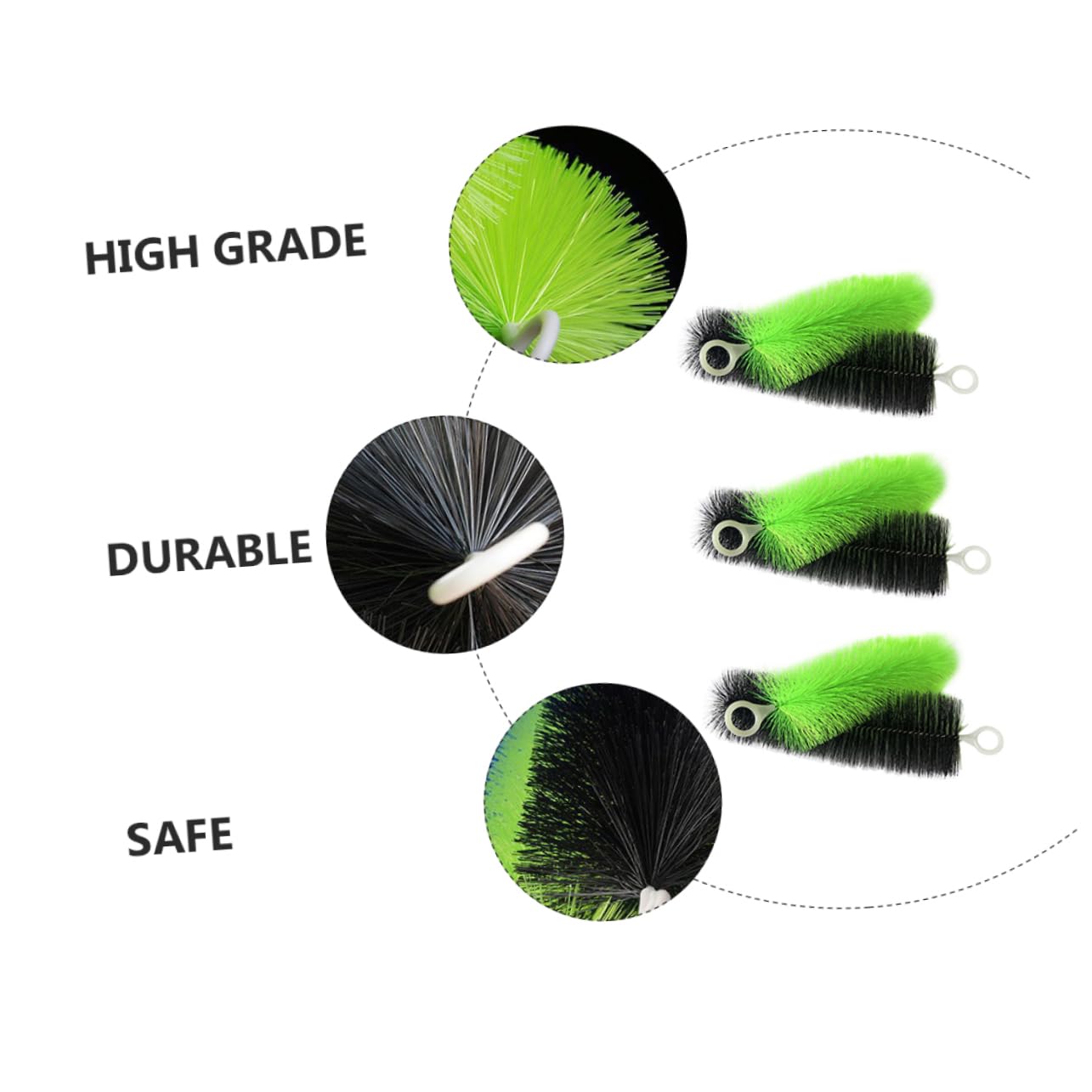 Toyvian 6piezas Cepillo De Filtro para Limpieza De Peceras Domésticas De Inoxidable Adecuado para Fregaderos De Cocina y De Peceras