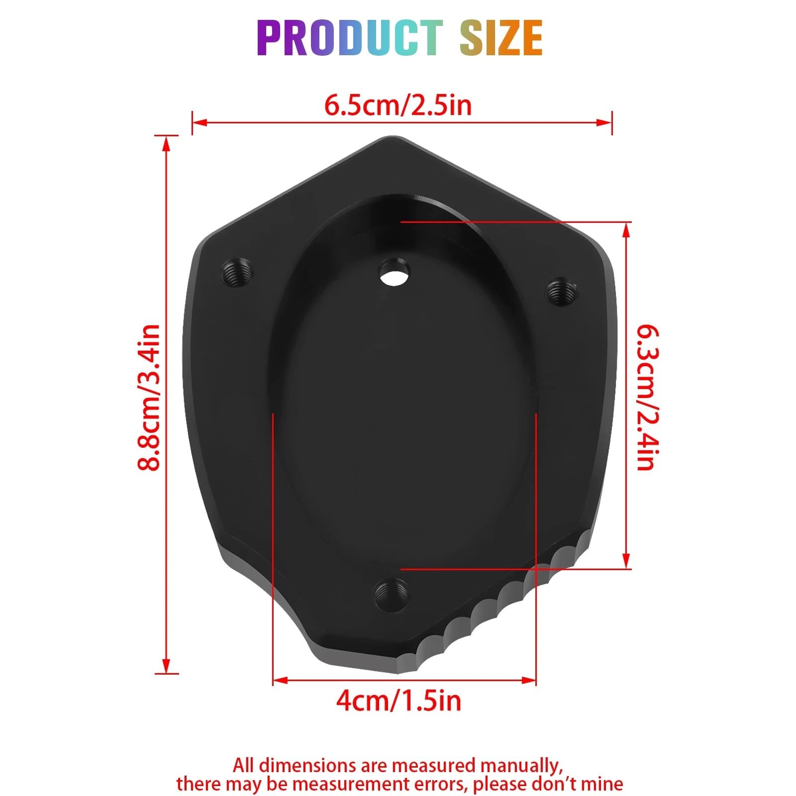 MKBHD Misura for Kawasaki Versys650 Versys650 Versys Versys 650 2010-2023 Cavalletto Piastra di Estensione Piede Cavalletto Laterale Ingranditore Pad Supporto(Green-with Logo)