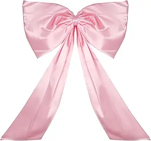 24 x 36 Inches Large Pink Bow Decor,Coquette Room Decor,Giant Pink Bow Room Wall Decor,Baby Shower Birthday Party Backdrop Wall Wedding Party Christmas Tree Decorations(Pink)