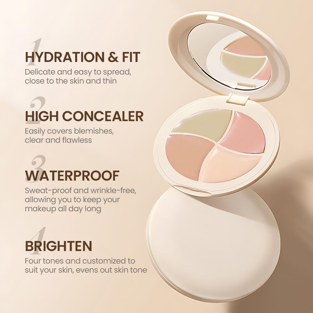 Amazon.com : Kaely Concealer Full Coverage Set, 4 Nude Shades