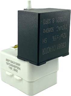 Start Relay & Overload Capacitor Kit – Replaces WR09X10107, WR55X24064 (WR62X52, WR62X10040), CKDX24064X – Compatible with GE, Hotpoint, Americana Refrigerator Compressors