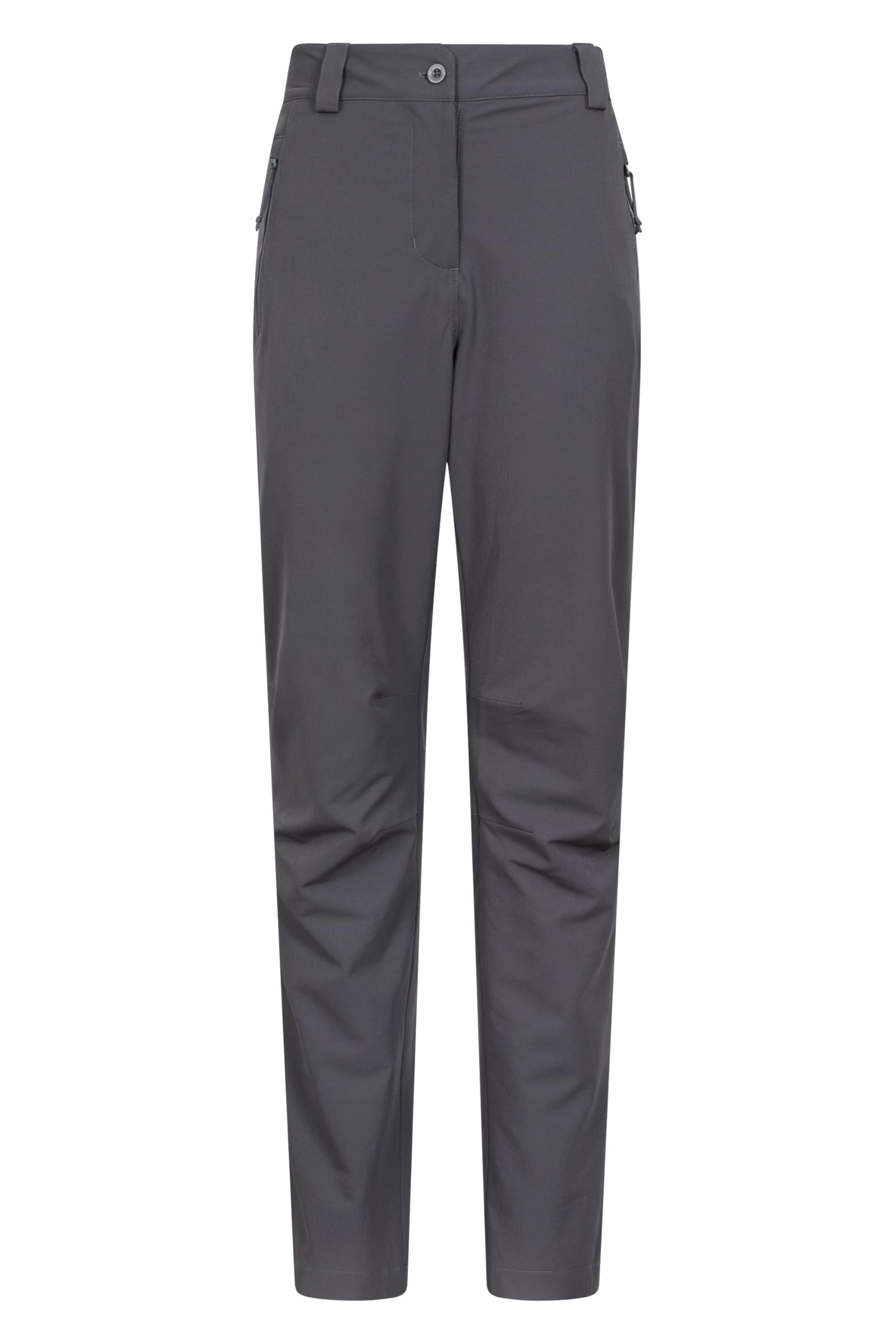 Mountain Warehouse Women's Dark Grey (Short) Arctic Thermal Trousers - Fleece Lined Pants, Stretch, Many Pockets, Inner Waistband Bottoms, Warm - For Walking, Camping, Hiking Dark Grey 20 Plus