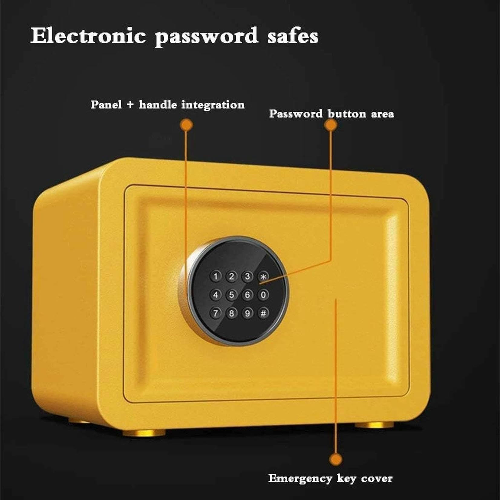 Caja Fuerte Caja De Depósito Electrónica Digital, Estructura De Acero Sólida Oculta En La Cerradura De Perno, Diseño De Anclaje De Pared para Oficina En Casa, Hotel, Negocios, Joyería, Efectivo S