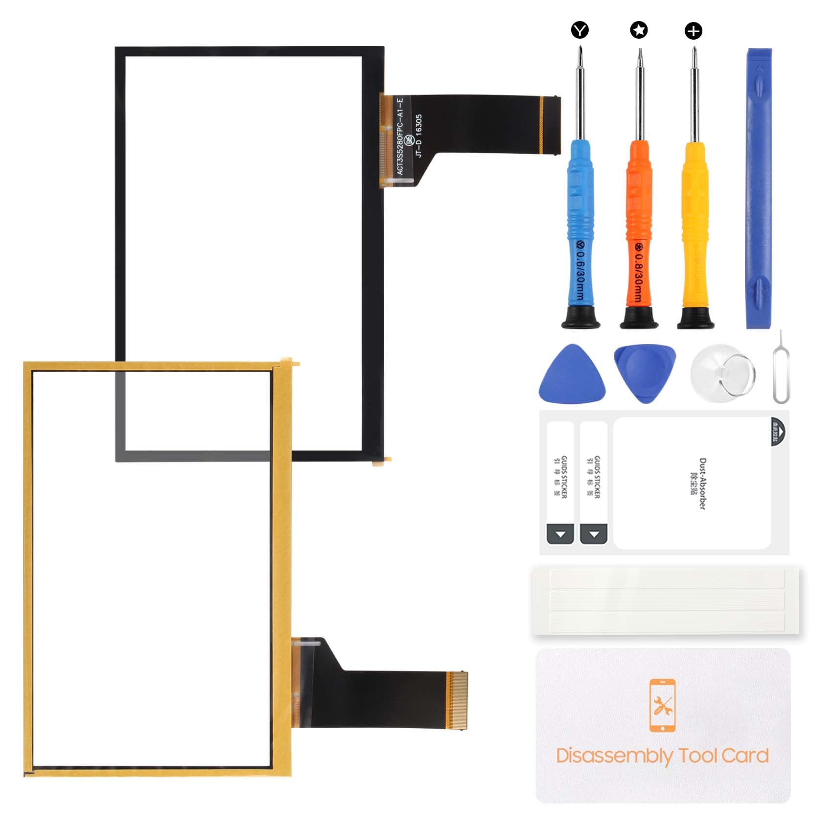 LADYSON Écran tactile LCD pour VW MIB STD2 PQ - Pièce de réparation en verre de 6,5 pouces pour VW Radio Type MIB ST2 PQ Kit de remplacement avec outils