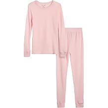 Rene Rofe Girls Thermal Set - 2 Piece Waffle Knit Thermal Top and Long Johns - Thermal Underwear for Girls