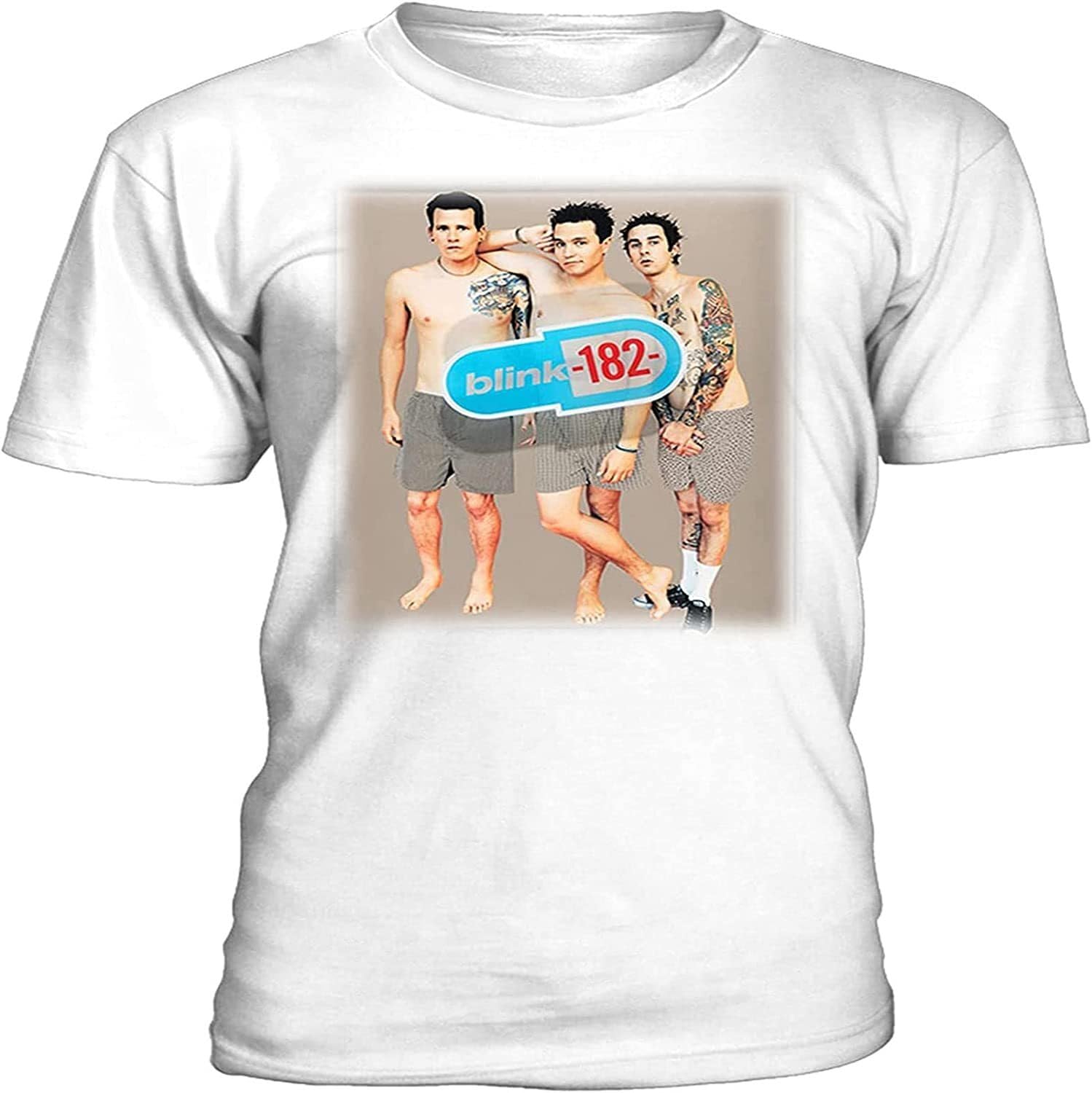 Story Enema of The State Blink 182 Black White T-Shirt(Large)