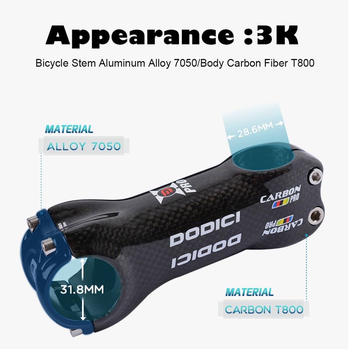 Potence Carbone RC 120mm Pour Vélo De Route - Noir - Occasion