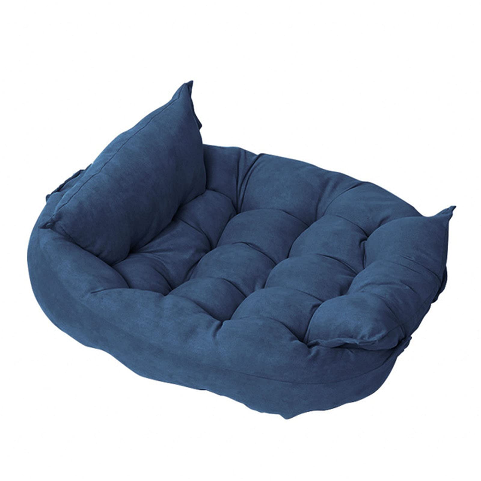 Panier chien anti stress bleu dans le salon pour le repos des grands chiens