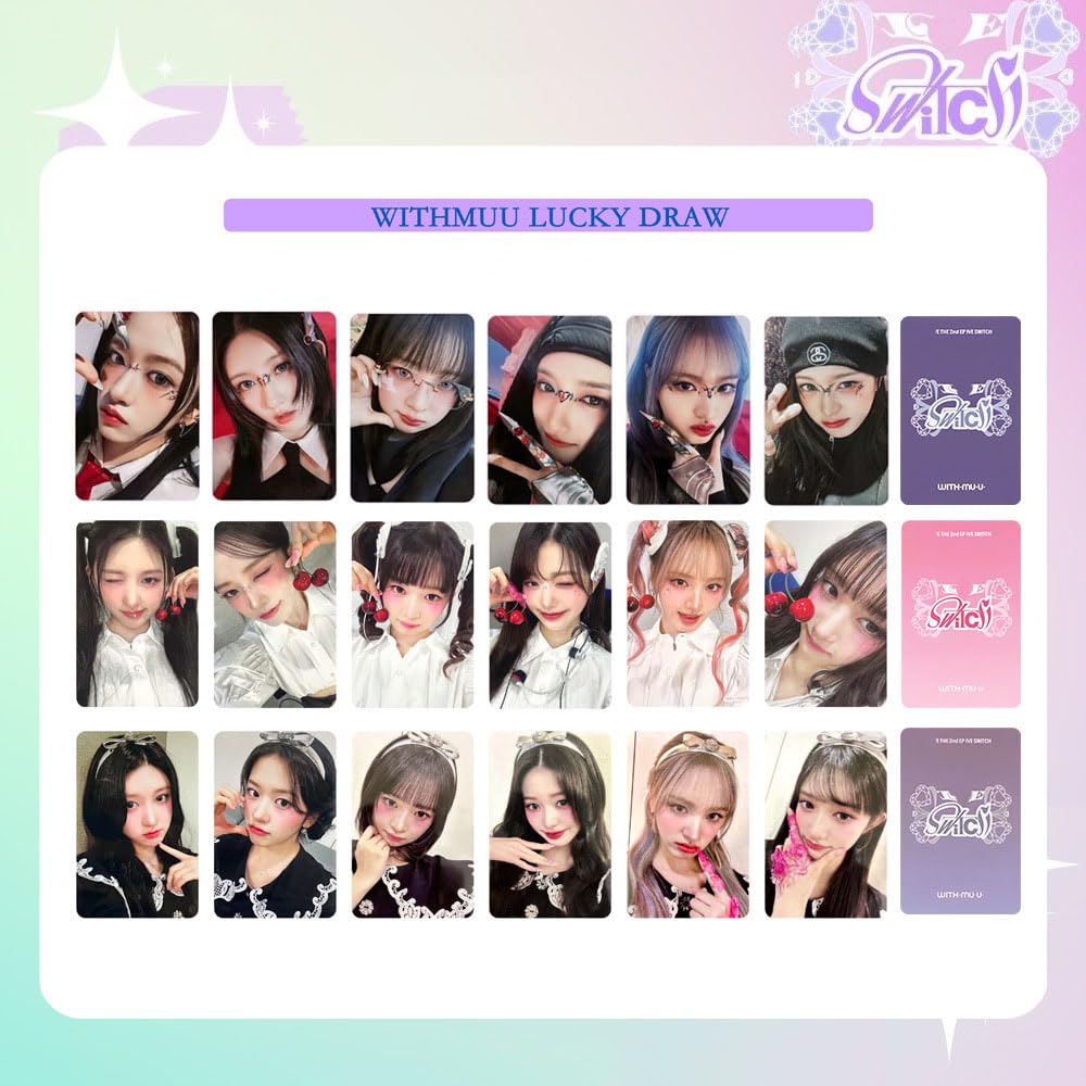 Ariesxin 18Pcs/Set KPOP Album SWITCH Photocard Yujin Gaeul