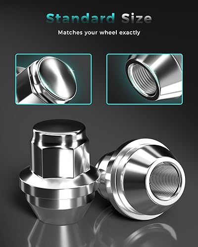 Vista 4 de ZOFFI Tuercas de llanta de una pieza M12x1.5 – Repuesto para Ford Fusion 2006-2019, Focus 2000-2019, rueda Escape Factory 2001-2020 – 20 tuercas