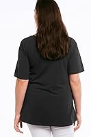 Vista 3 de Ellos Túnica acampanada con cuello en V para mujer, talla grande