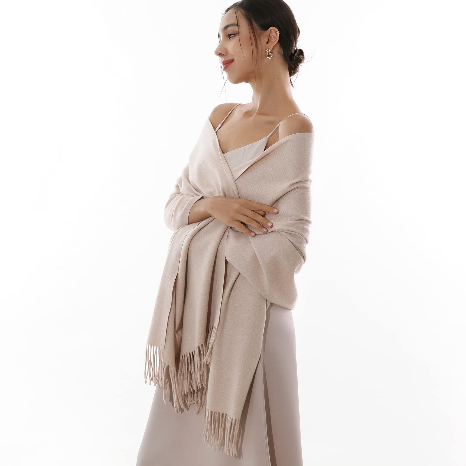 RIIQIICHY Echarpe Femme Pashmina Chale Etole Mariage Hiver Chaud Longues Grosse Echarpes et Foulards