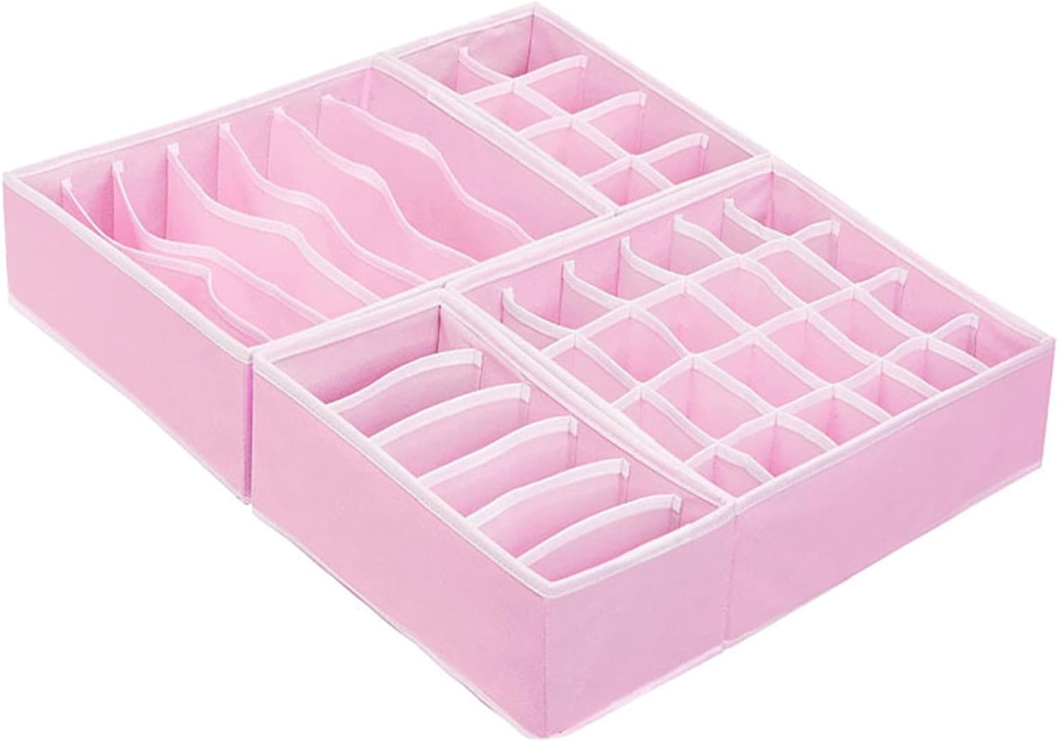 FANMEIILIN Underwear Drawer Organizer, 4 Sets of Foldable