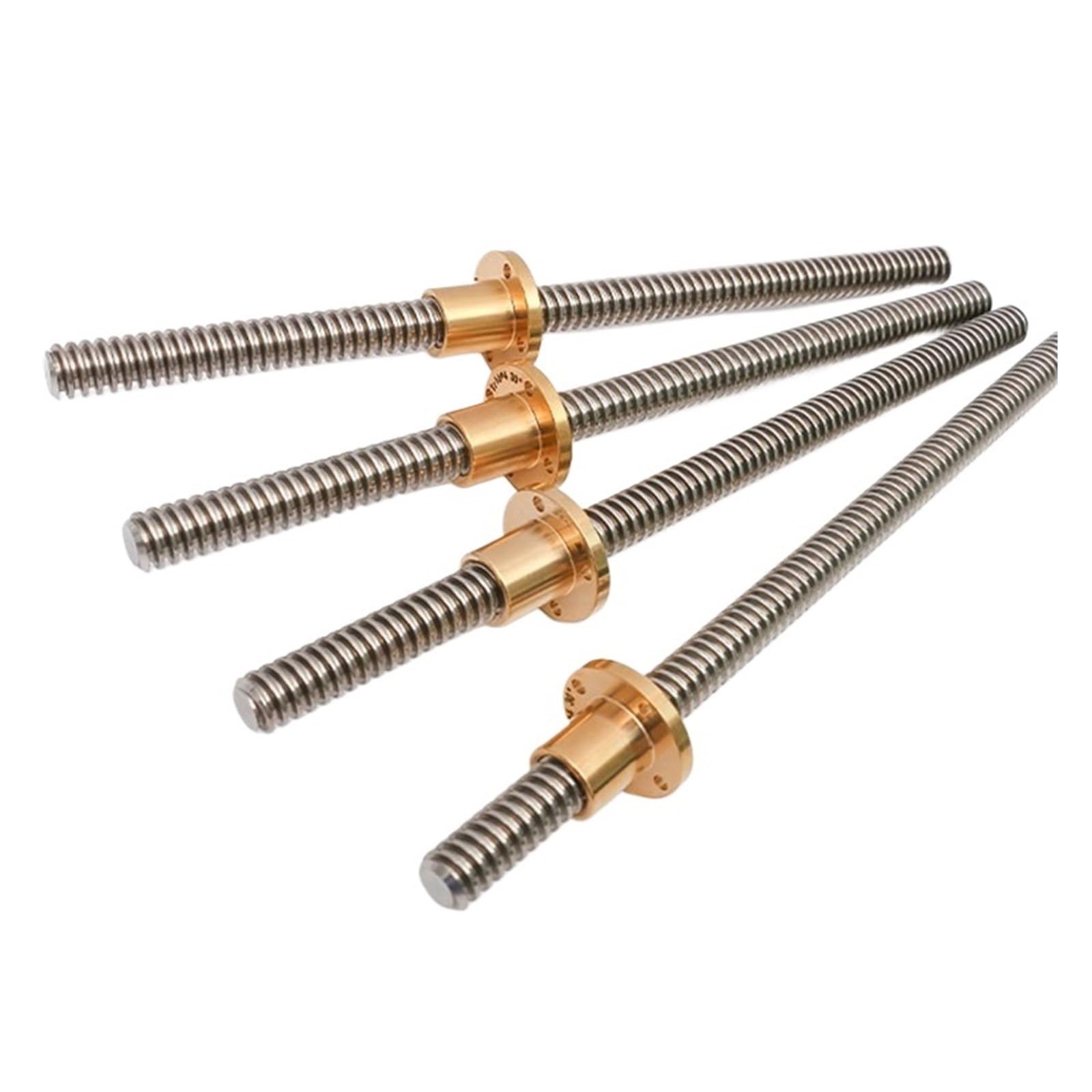 Metal Ball Screw nut T20 Lead Screw Linear Guide Lead 4mm Pitch 4mm Length 100mm to 1000mm with Brass Nut CNC 3D Printer(500mm)