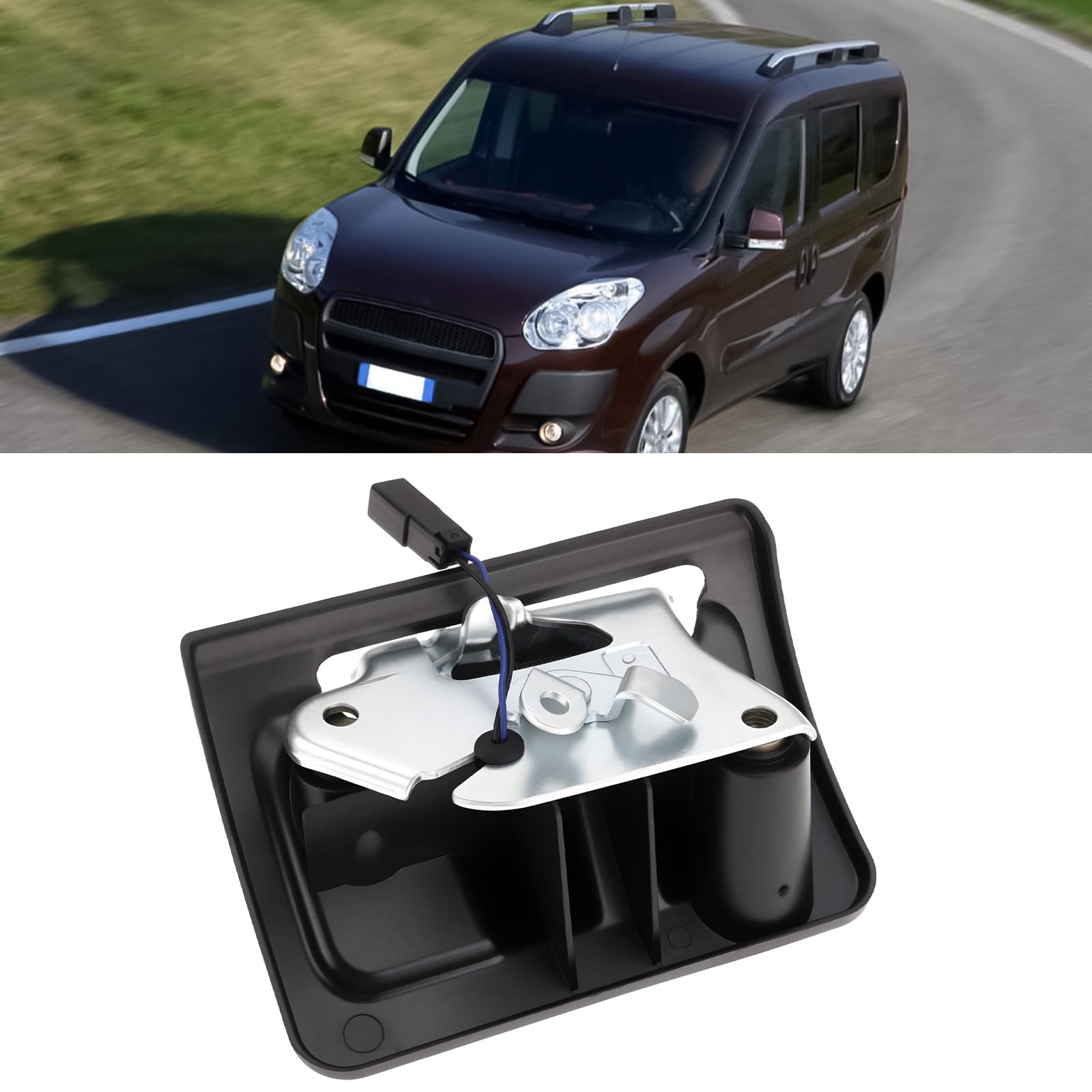 ECSiNG Interrupteur de Verrouillage de Poignée de Coffre Arrière de Voiture Pièce de Rechange 51773974 Compatible avec Fiat Doblo 2001-2010