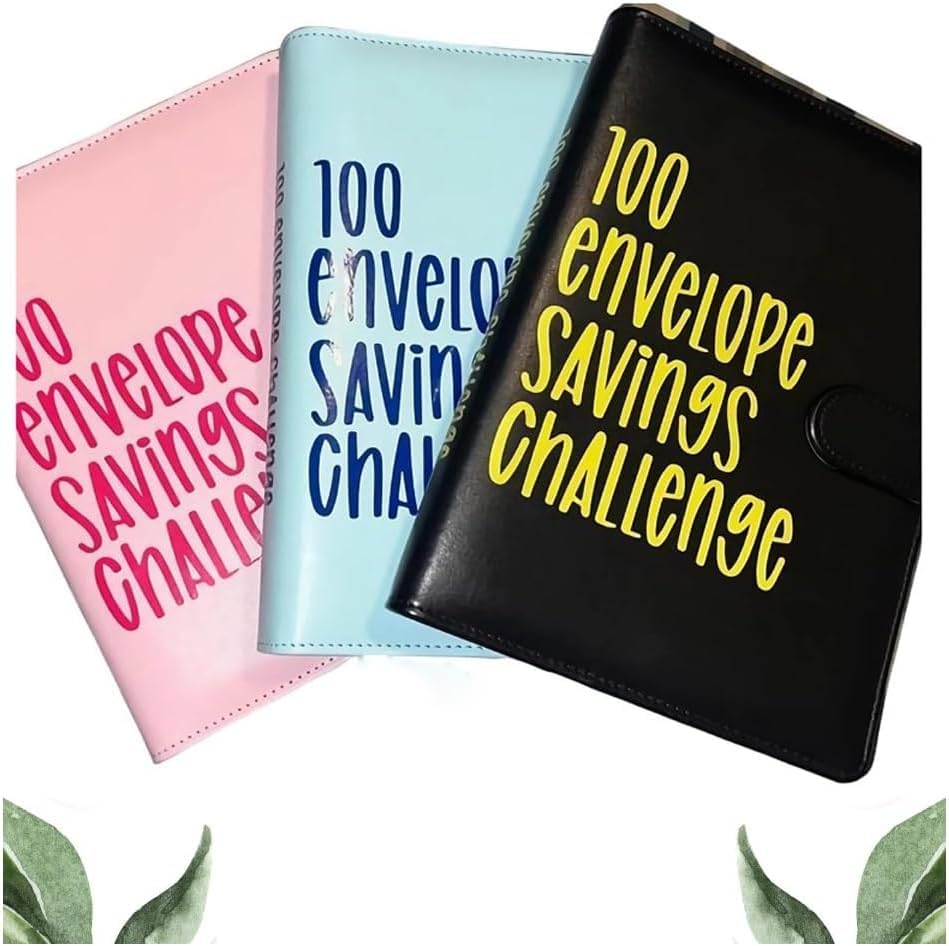 100 Envelope Challenge Binder, Easy and Fun Way to Save $5,050, Budget Binder with Cash Envelopes for Saving Money, Budget Planner Book for Office,Home,School (Purple)