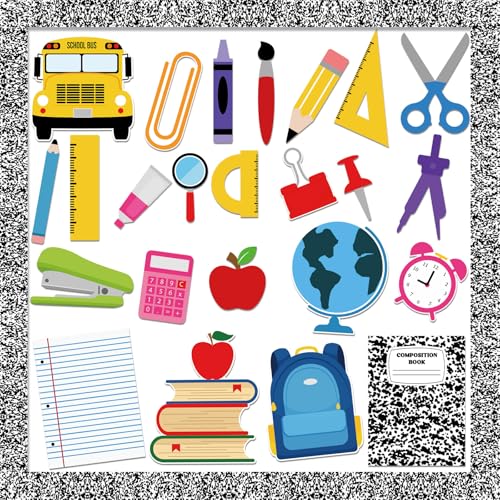 Décoration de tableau d'affichage lot de 54 bordures papier pour classe et école