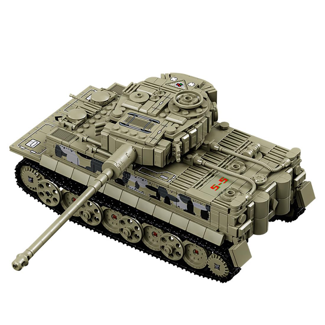 SANFUNET Tank Building Blocks for Tiger Heavy, 958 PCS Military Tank Building Block Model, WW2 Interlocking Blocks MOC Kit Construction Toy, Compatible with Major Brand