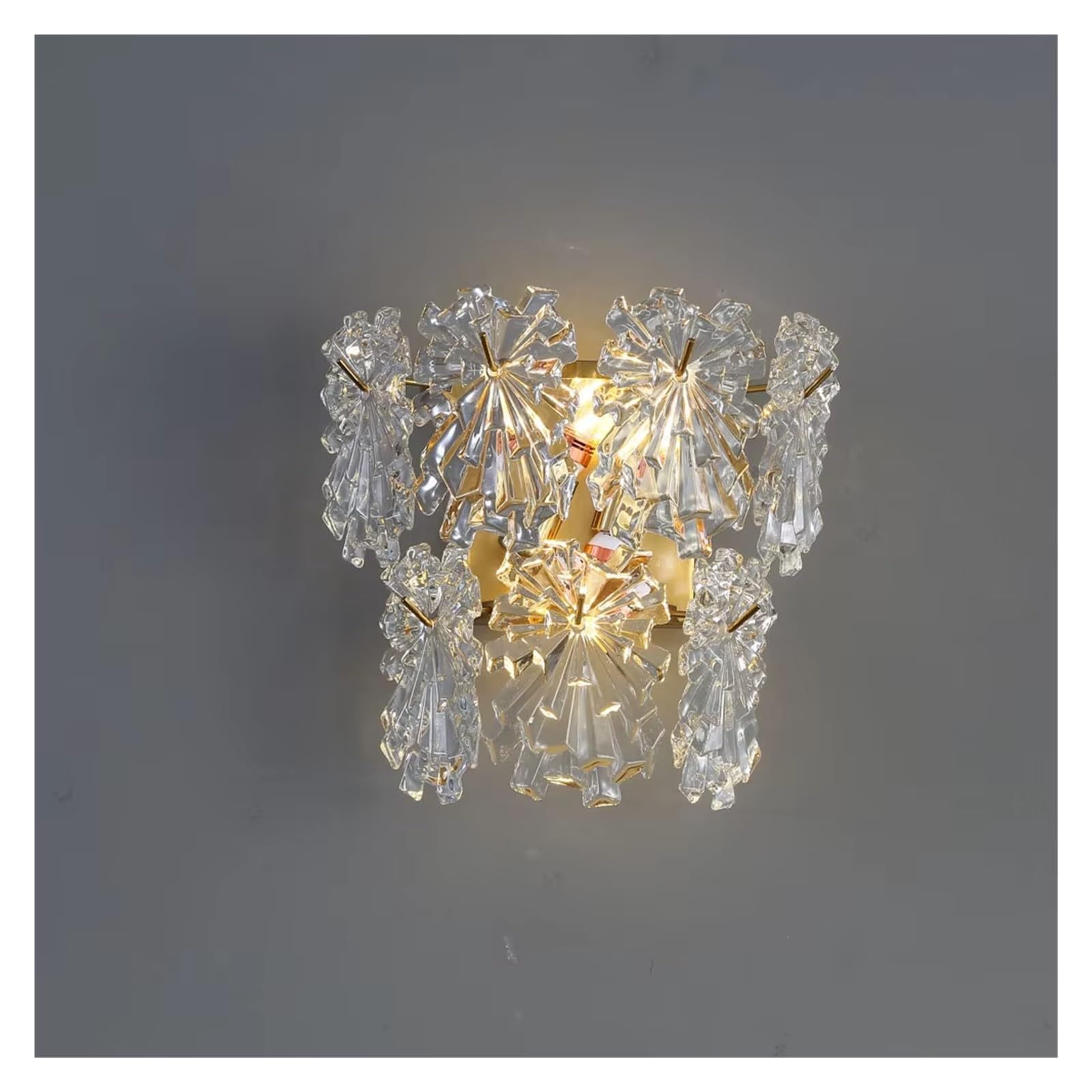 IvyLoutish Light Luxury Bedroom Bedside Wall Lamp Postmodern Crystal Glass Living Room Background Aisle Corridor Fixture,Modern