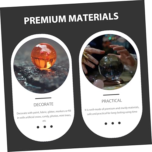 Miniatura 5 de Didiseaon Bombillas redondas, mini frascos, 30 unidades, globo de nieve, plástico, barro, transparente, globo, mini botellas de plástico